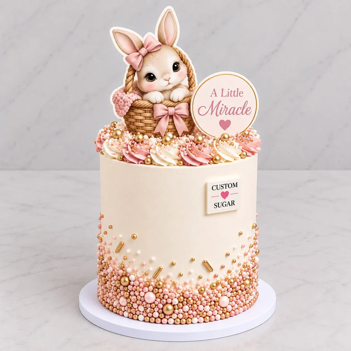 Baby Bunny Baby Shower Cake