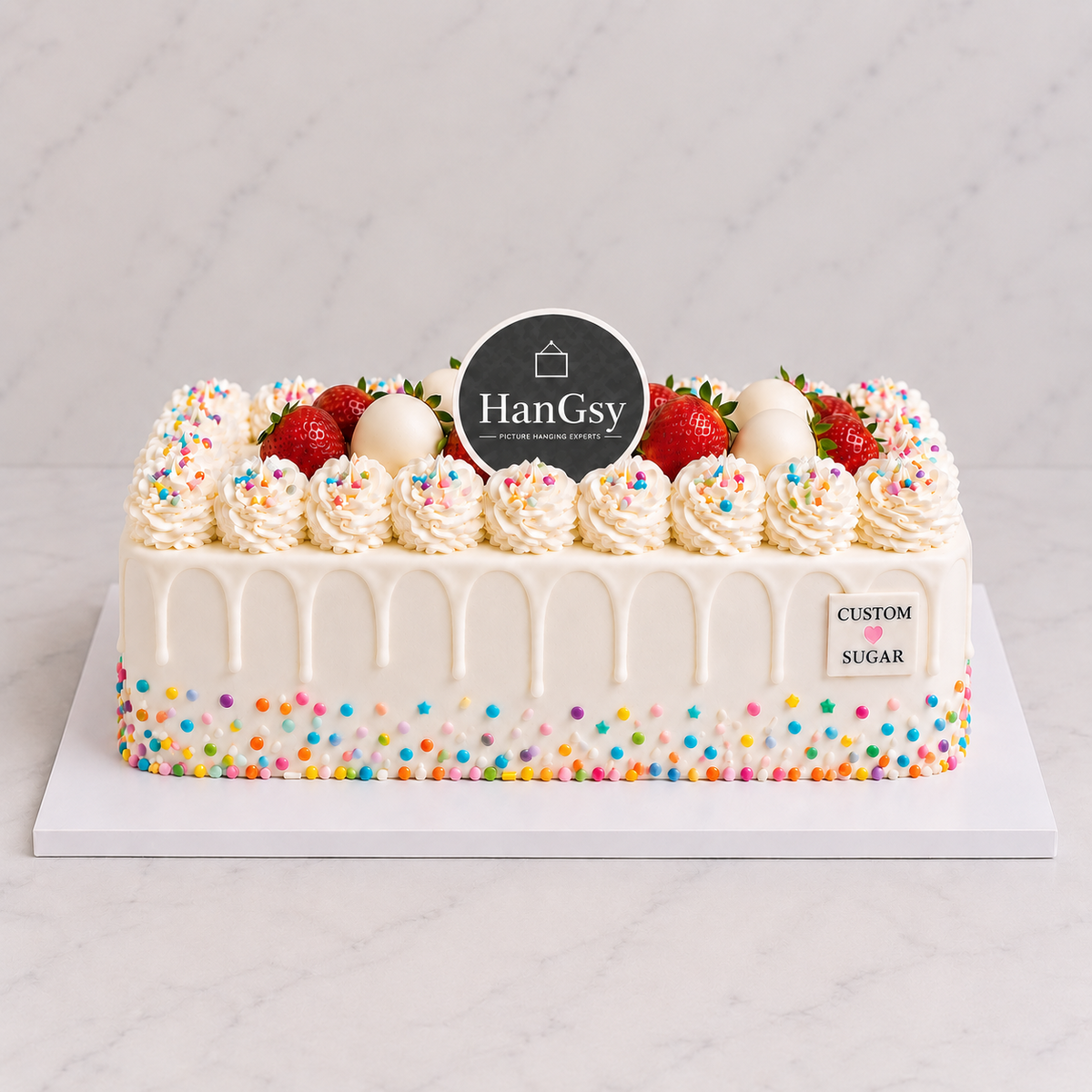Custom Sugar corporate logo cake Sydney