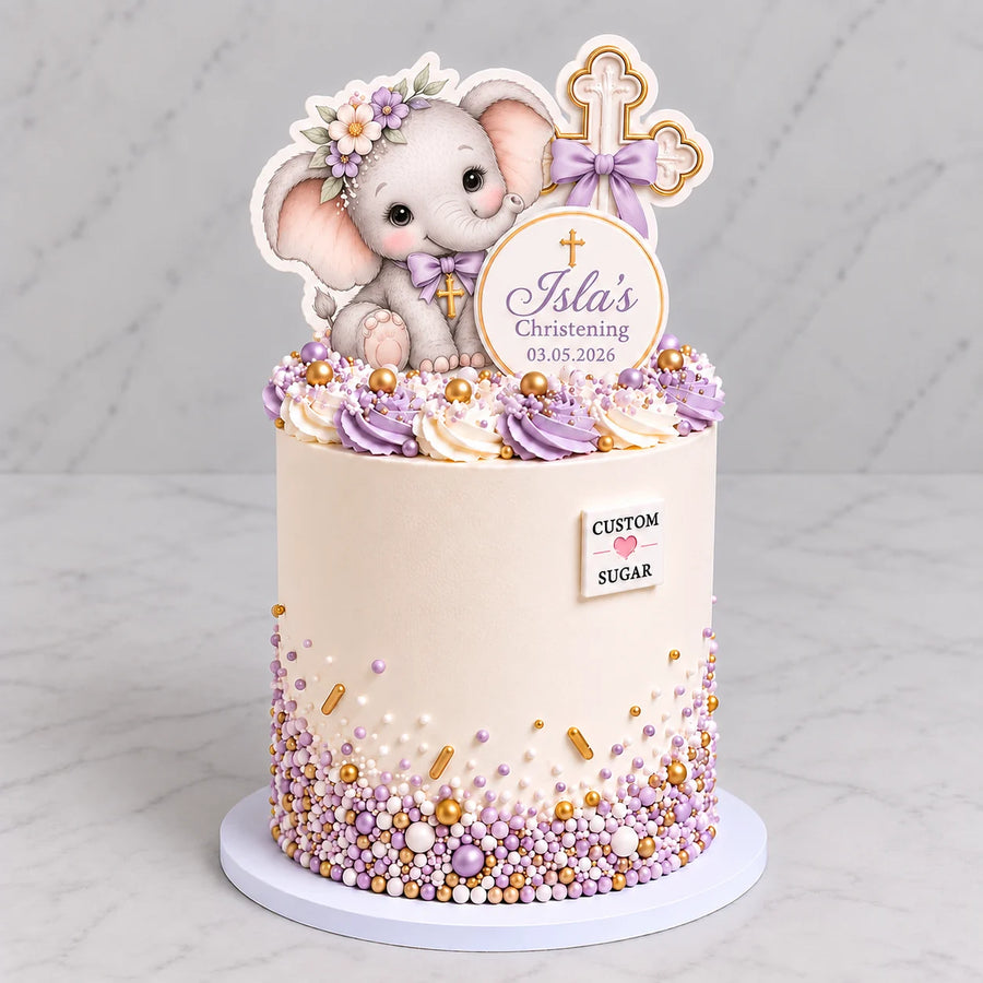 Elephant Christening Cake