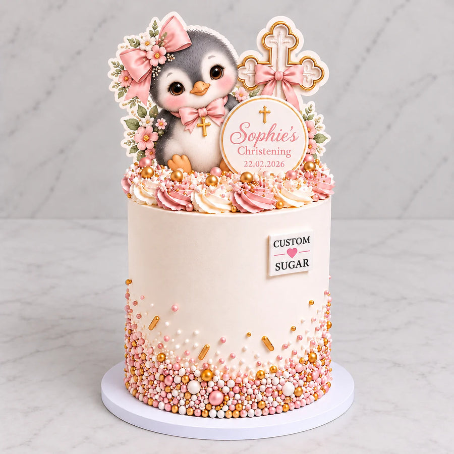 Penguin Christening Cake