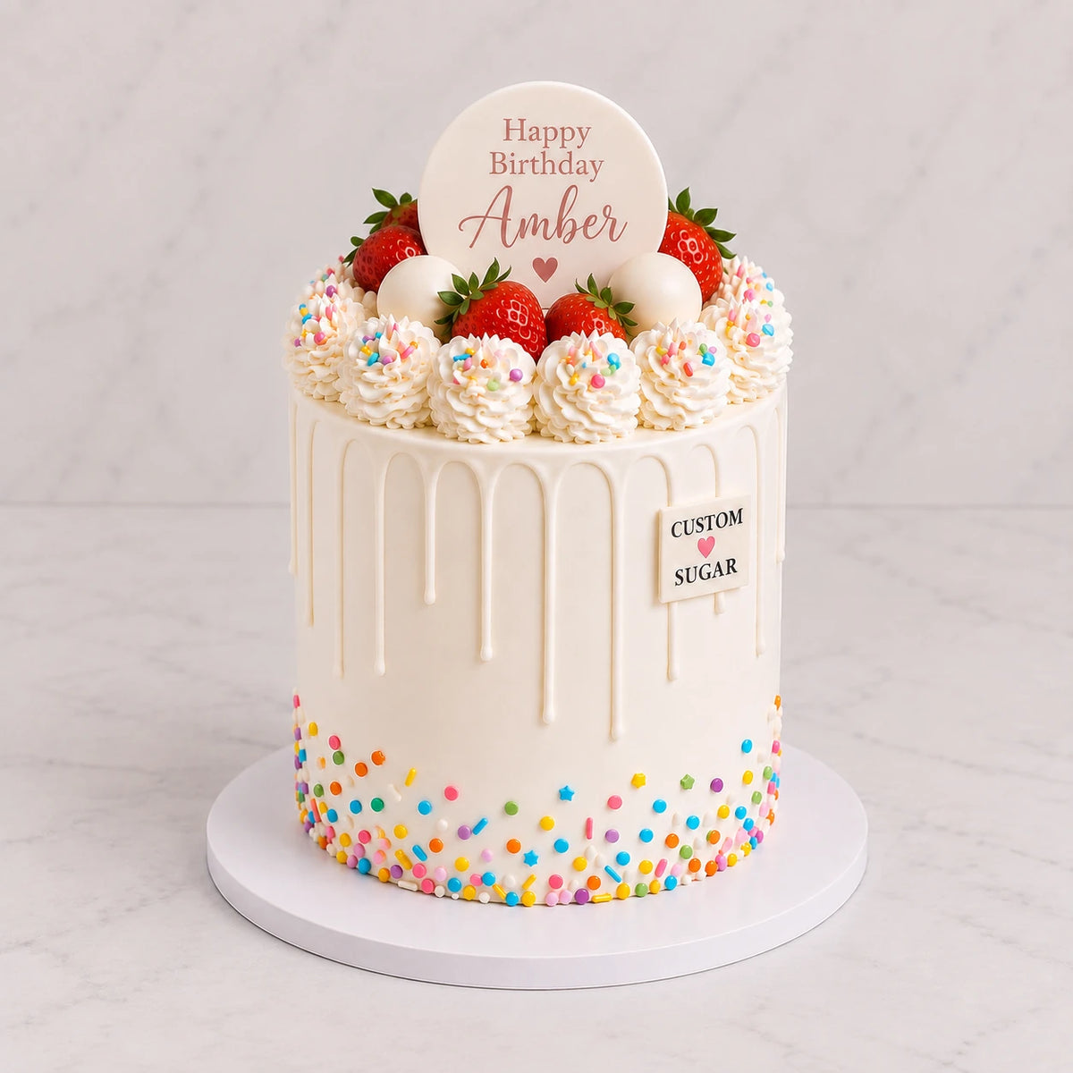 Signature Strawberry Photo Cake