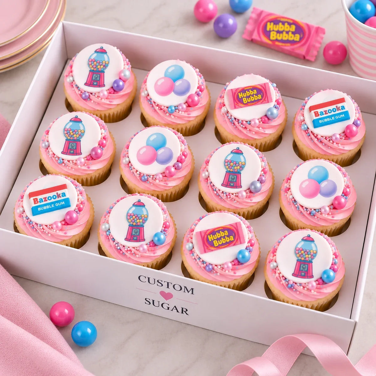 Bubble Gum Cupcakes