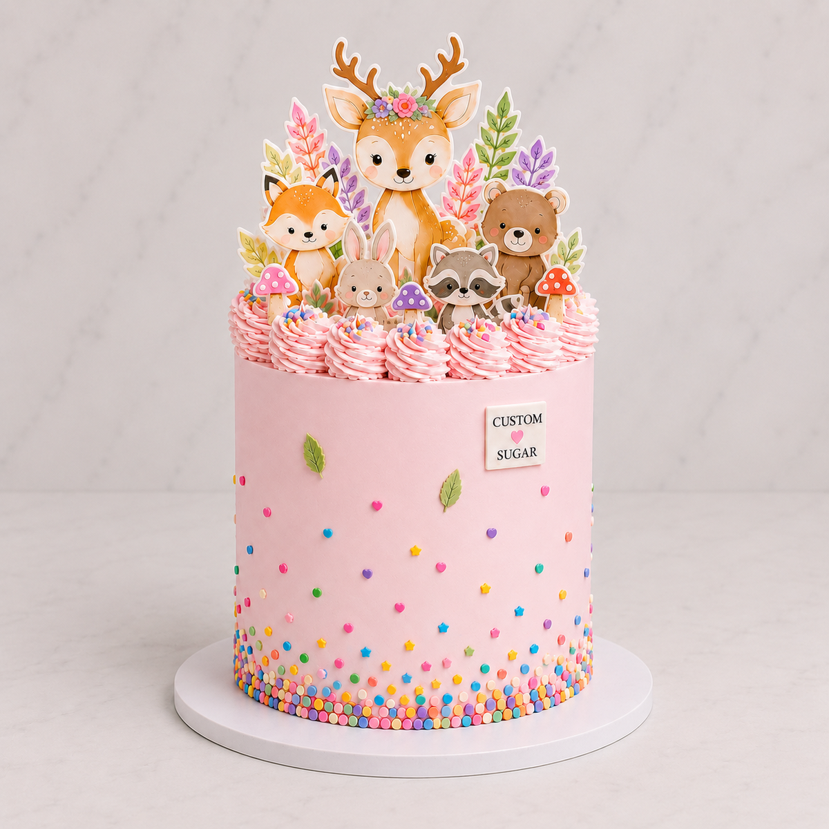 Woodland Animals Pink