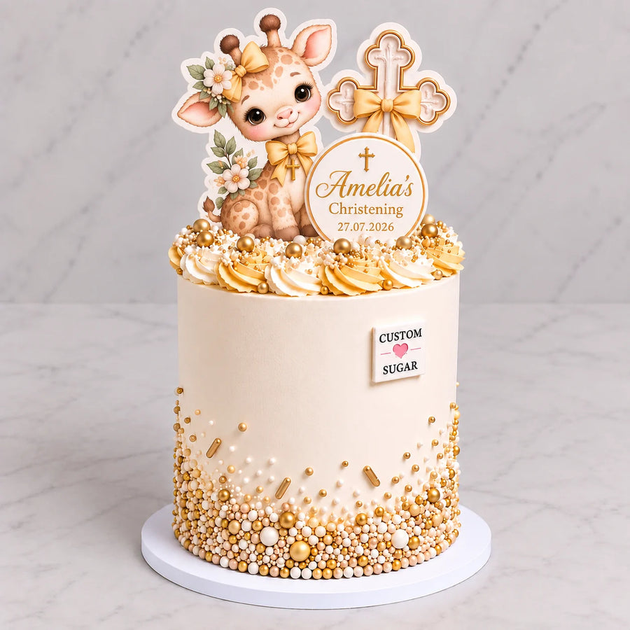 Giraffe Christening Cake