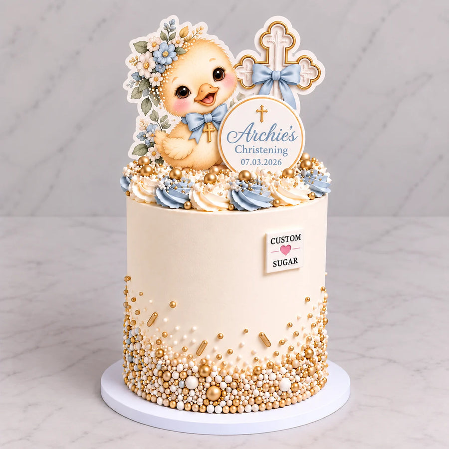 Duckling Christening Cake