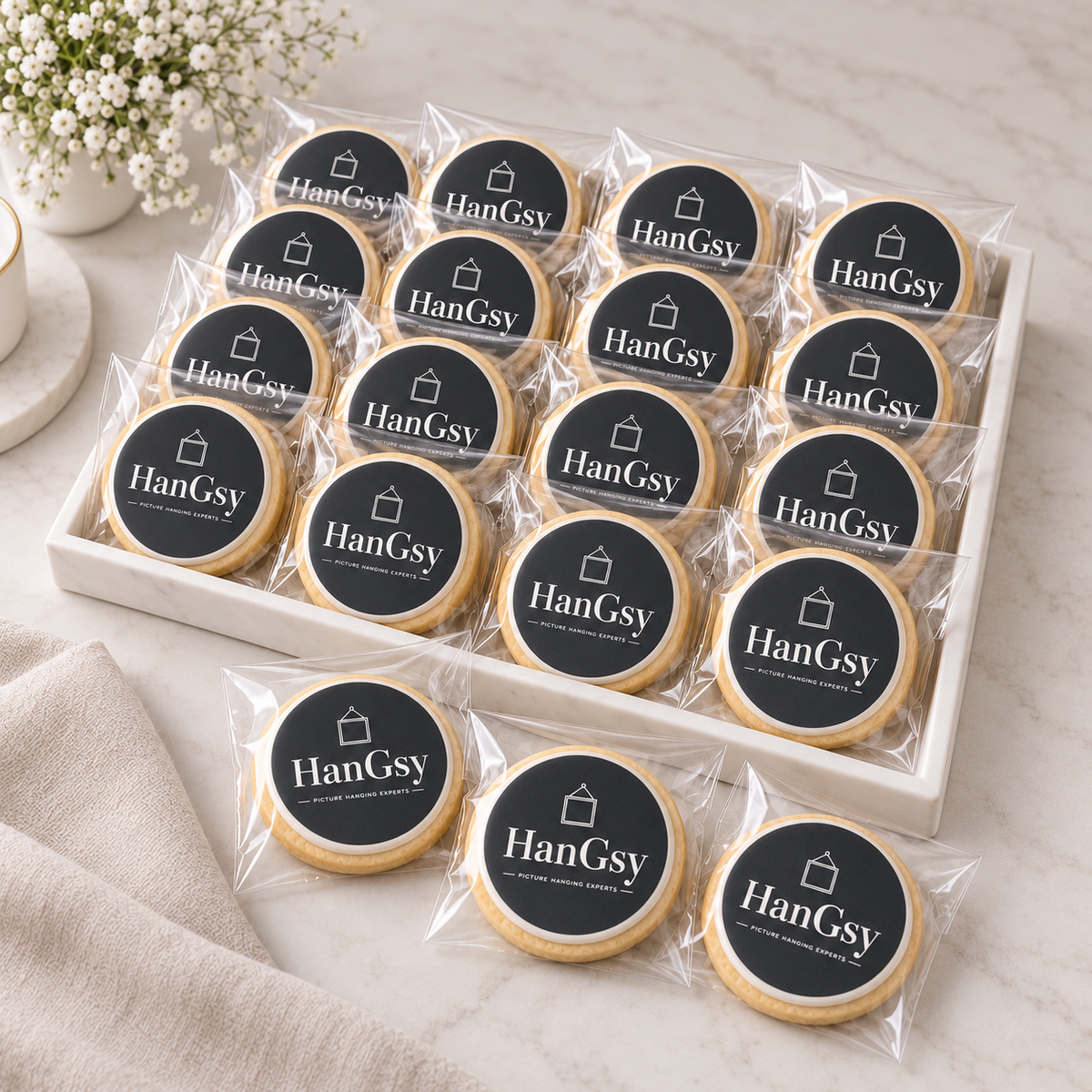Custom Sugar corporate logo cake Sydney