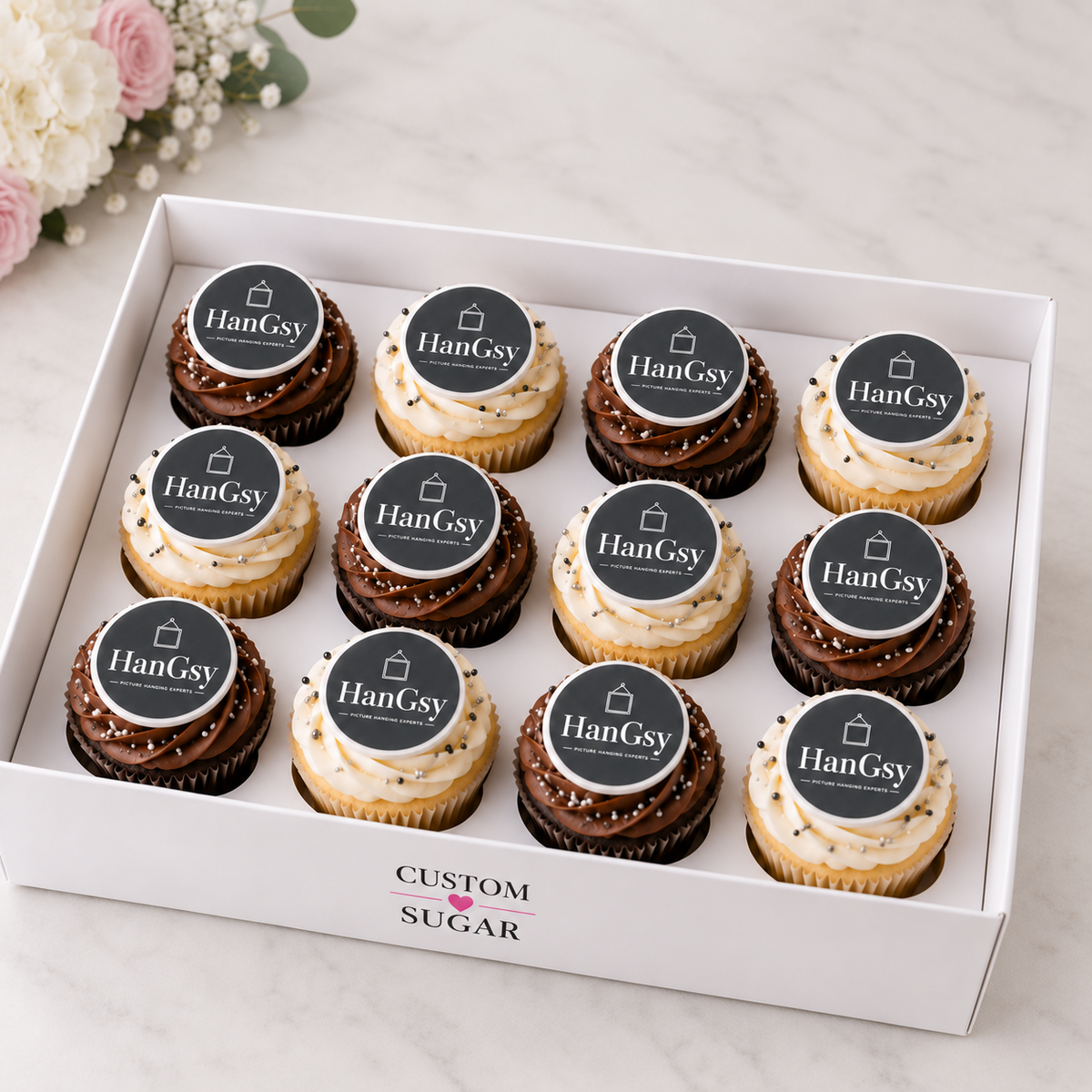 Corporate Logo Cupcakes