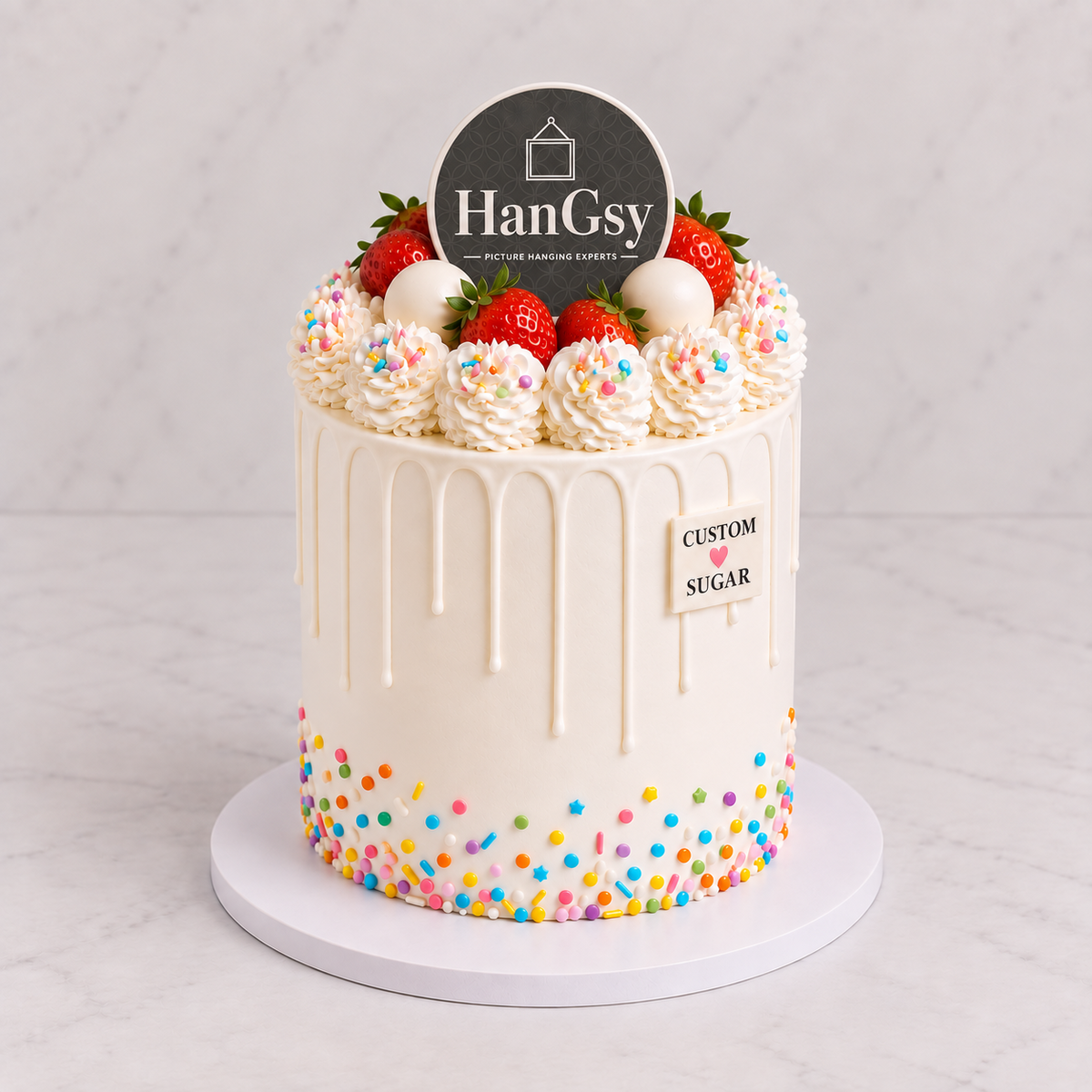 Custom Sugar corporate logo cake Sydney