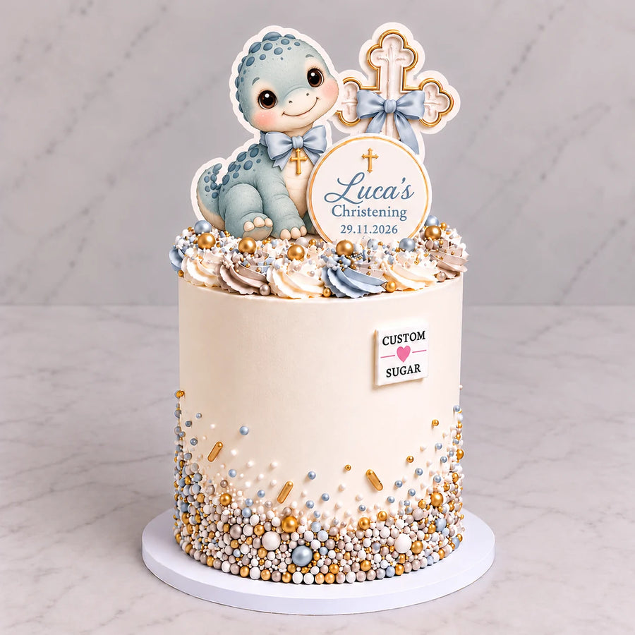 Dinosaur Christening Cake