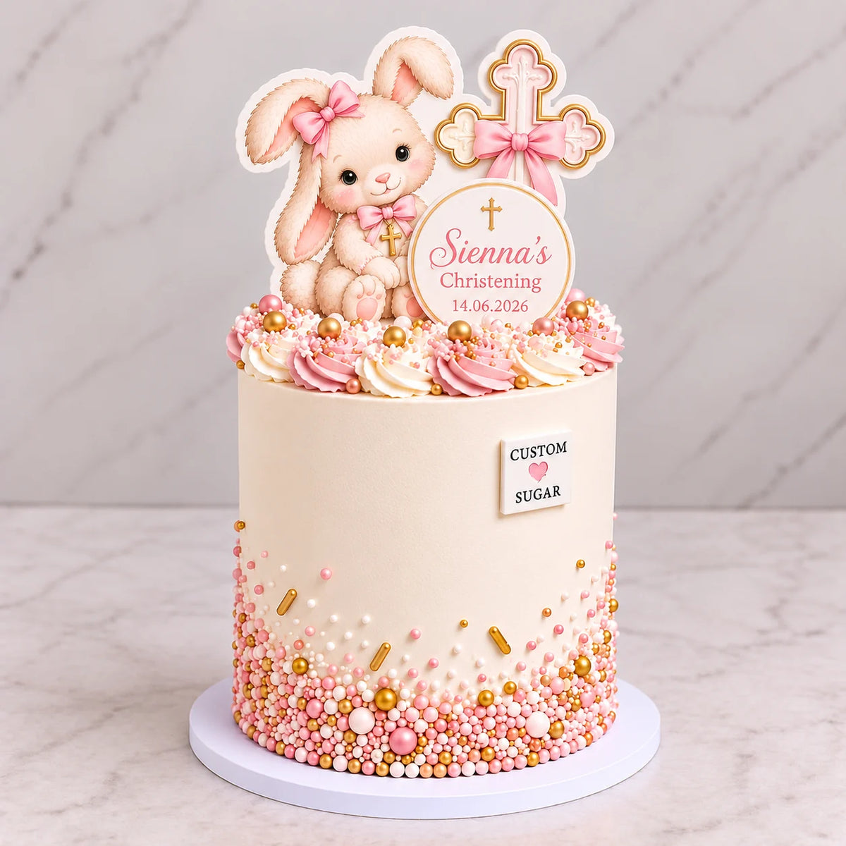 Bunny Christening Cake